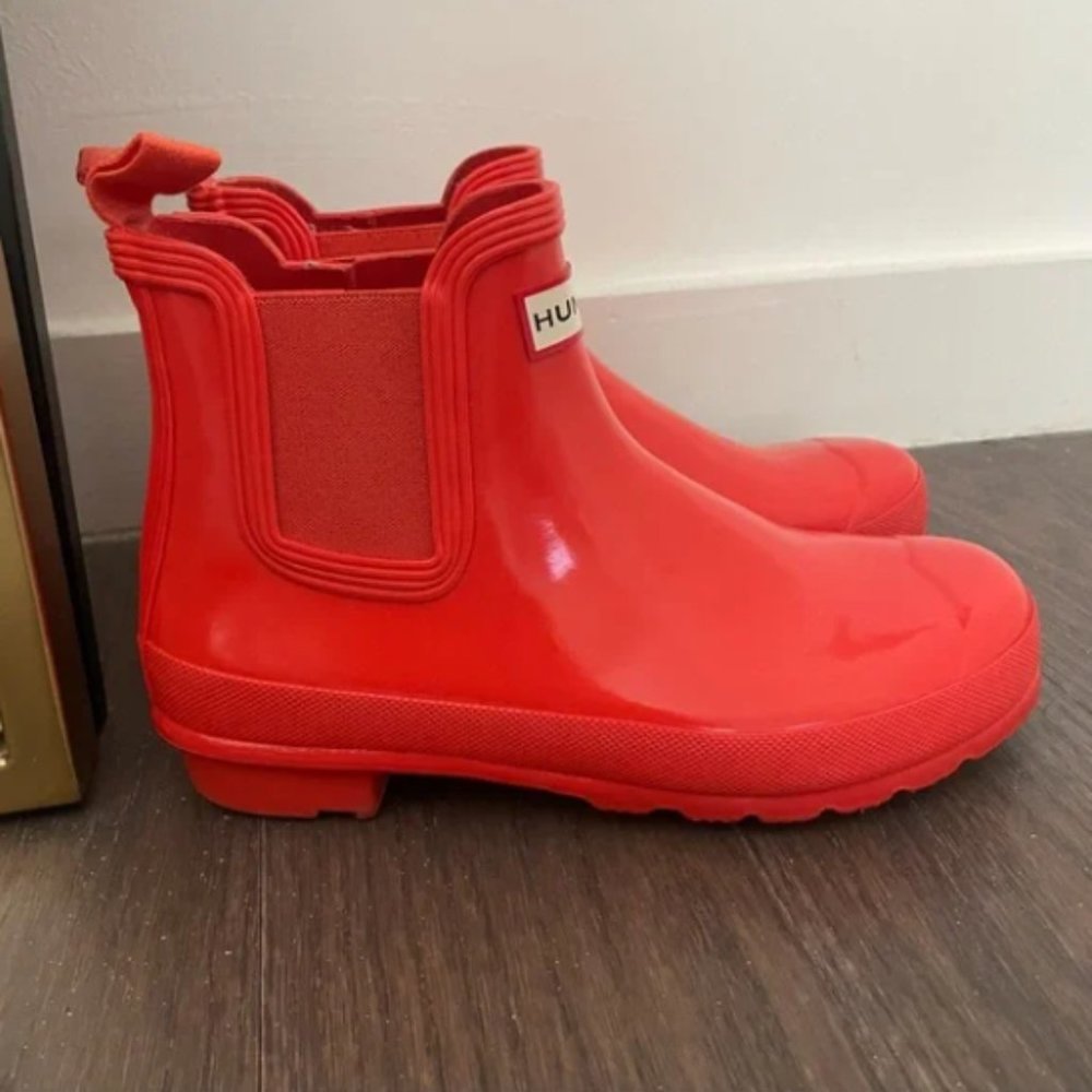 HUNTER - Women’s Original Gloss Chelsea Boots - US 8